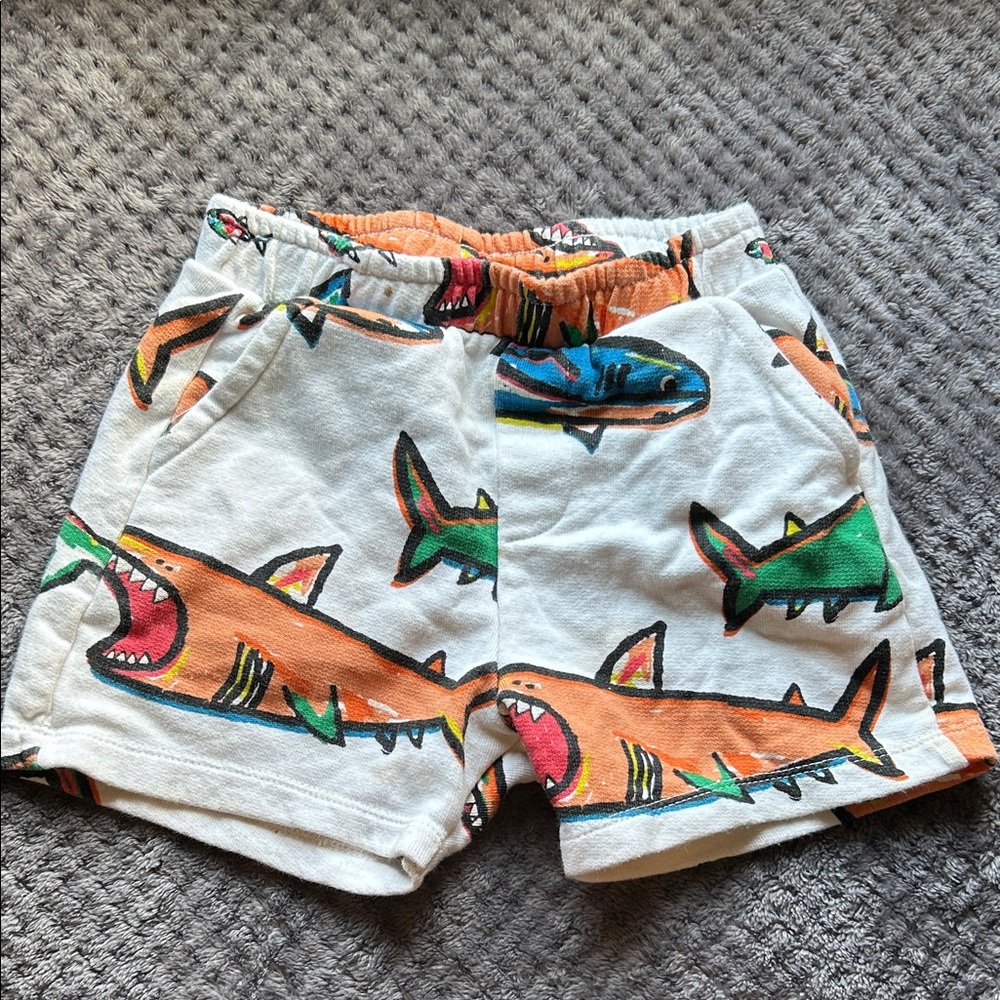 Zara Kids Shark Print Shorts - Multicolor